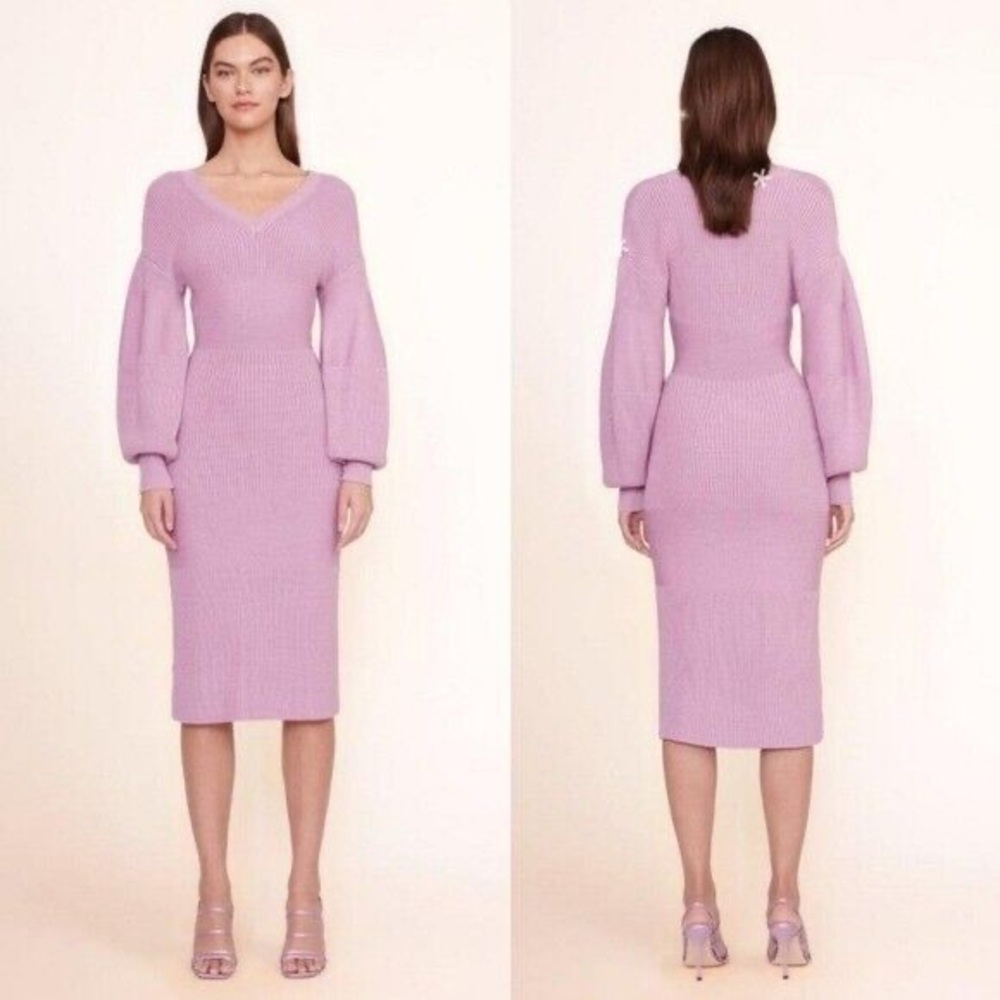 STAUD Lavender Knit Dress